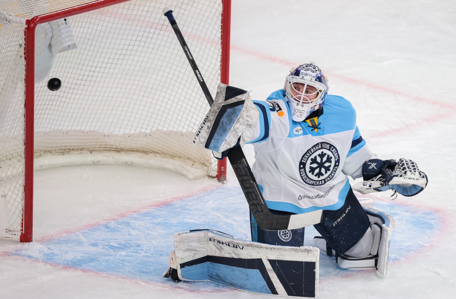 Тренировка команды Сибирь перед матчем