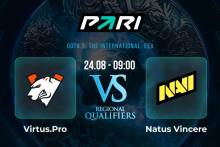 PARI: Virtus.pro обыграет NAVI в отборе на The International 2023