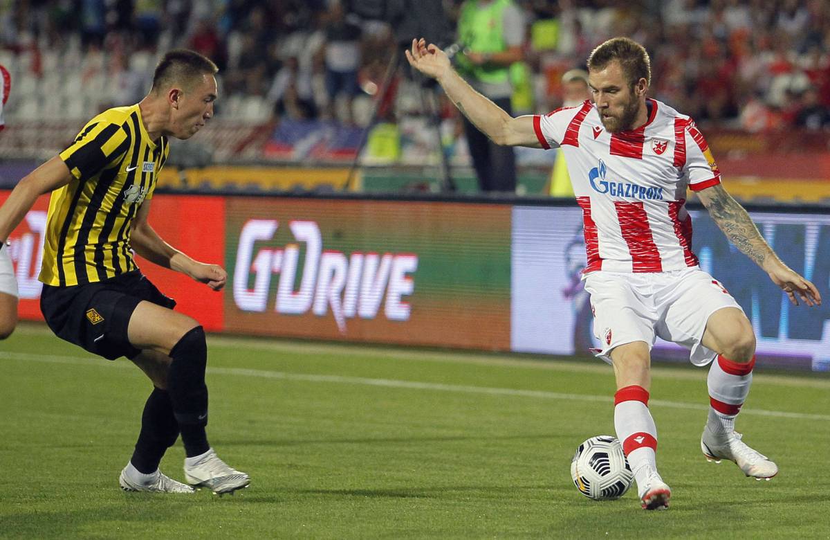 28.07.2021 Belgrade(Serbia) FK Crvena Zvezda(FC Red Star)-FC Kairat Almaty  Uefa Champions